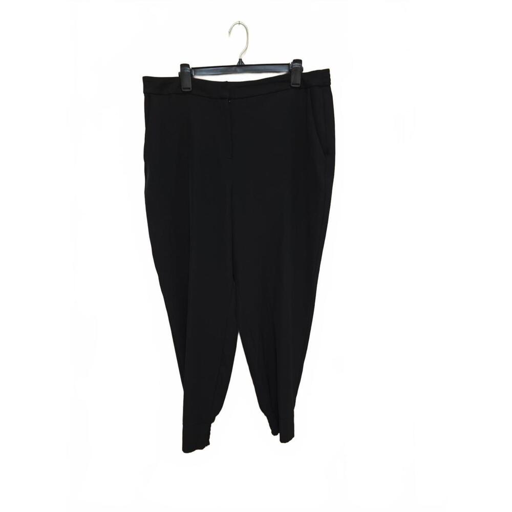 Chic Alfani Black Pants with Gathered Cuffs, XL